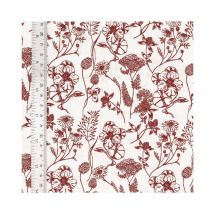 Tissu Coton Champêtre De 140 Cm De Largeur Nadinerouge Vendu Par 50 Cm - Distrifil