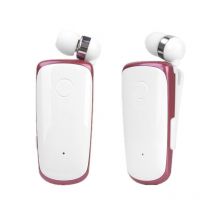 Ecouteurs Bluetooth Sans Fil Rose Rouge Avec Alerte Vibrante Et Longue Autonomie Yonis - Yonis