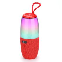 Enceinte Bluetooth Waterproof Portable 5w Haute Puissance Avec Lumière Rgb Et Autonomie 10h Rouge Yonis - Yonis