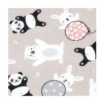 Tissu Coton Enfant Panda Ecru Vendu Au Mètre - Distrifil