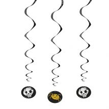 3 Guirlandes Tourbillons Citrouille Damier - Annikids