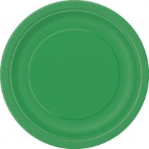 8 Assiettes - Vert Emeraude - Annikids