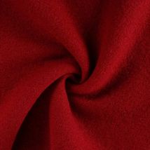 Tissu Laine Bouillie Isolde Uni Rouge - Craftine