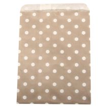 Sachet En Papier Convient Pour Aliments, 12,9x16,8cm, Beige Pointillé, 25 Pièces - Rayher
