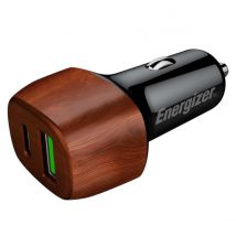 Energizer Chargeur Allume-cigare Usb-c / Usb-a Pd 38w Qc 3.0 Modèle Ultimate Marron - Energizer