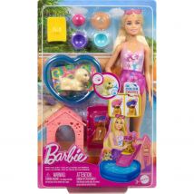 Barbie - Coffret Piscine Des Chiots Avec Poupée - Mattel