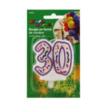 Bougie Anniversaire Nombre 30 - Darda