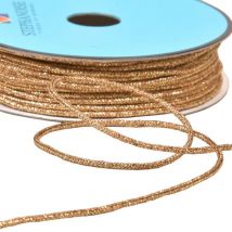 Bobine 30m Cordon Chiné Métal 2mm Marron/or - My mercerie
