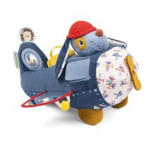 Jules Le Chien - Jouet D'Activités - Avion Bleu - 26 Cm - Lilliputiens