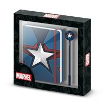 Marvel - Coffret Cadeau Journal Intime Captain America - K KARACTERMANIA
