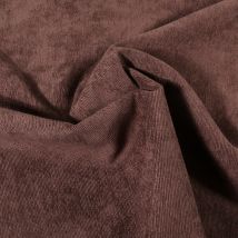 Tissu Velours Milleraies Uni Marron Chocolat - Au Mètre - Craftine