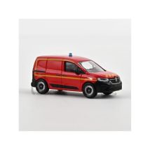 Voiture Miniature De Collection - Norev - Renault Kangoo Van Pompiers - 1/64 - Rouge - 3 Ans+ - Norev