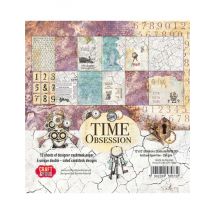 Bloc De 12 Feuilles Recto Verso Time Obsession Craft And You Design - Craft and you design