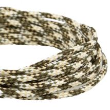 Bobine 50m Cordon Damier Polyester 5mm Ecru / Marron - My mercerie