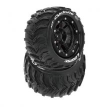 2 Pneus Et Jantes Louise Mt-cyclone Traxxas Maxx Soft Black (mft) 3331sb - LOUISE