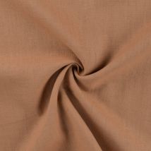 Tissu 100% Lin Uni Caramel - Craftine