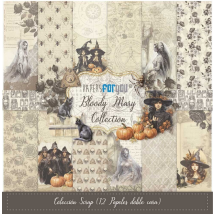 Pochette De 12 Feuilles Recto Verso Bloody Mary Paper For You - Papersforyou