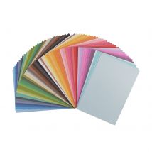 Papier Cartonné A4 - 216 G - 60 Couleurs Assorties - Texturé - Florence - 60 Feuilles Scrapbooking