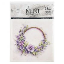 Lot De 6 Papiers De Riz Assorties 14,8 Cm Itd Collection Fleur De Printemps 122 - ITD Collection
