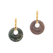 Boucles D'Oreilles Blima En Pierres Agate Indienne - SLOYA