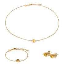 Collier, Bracelet Et Boucles D'Oreilles Aurora En Pierres Citrine - Sloya