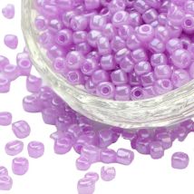500 Perles De Rocaille Violet Diamètre 4 Mm 6/0 (36 Grs) - Creation Bijoux - La boutique de Karine