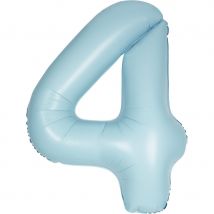 Ballon Géant Bleu Mat - Chiffre 4 - Annikids
