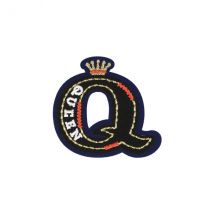 Ecusson Thermocollant Lettre Royale Q Queen 6cm - MyMercerie