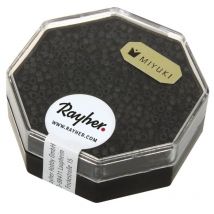Delica-rocailles, 1,6mm Métallic Dépoli,boîte, Noir, 6g - Miyuki