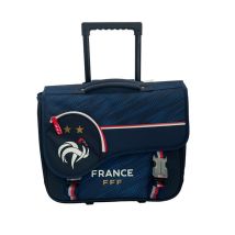 Cartable À Roulettes Fff - Equipe De France 41cm - Compartiments Bleu - Fff