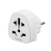 Fairplay Adaptateur De Voyage Universel Vers France Type E / F 15a 3750w 250v Blanc