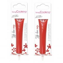 2 Stylos Au Chocolat Rouge 25 G - Scrapcooking