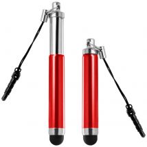Stylet Retractable Rouge Pour Écran Tactile - Attache Jack 3.5 Mm - Avizar