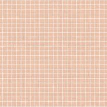 Tissu Coton Enduit Carreaux Blancs Sur Fond Rose Nude - Au Mètre - Craftine