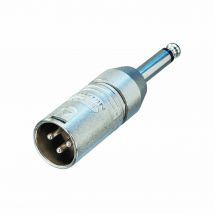 Neutrik Adaptateur Xlr 3-pin Vers 6,35 Mm Mâle Polyvalent Argent
