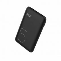 Jaym Batterie De Secours 5000 Mah Avec 2 Usb-a / Usb-c / Micro Usb Compacte Noir
