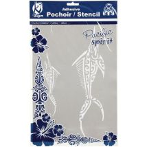 Pochoir Adhésif Pour Tissu Espadon Maori A4 - Ki Sign