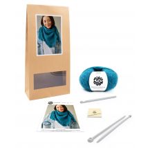 Kit Crochet Foulard Dalva Vert Plume Tu - Pingouin