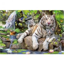 Puzzle Tigres Blancs Du Bengale Au Bord De La Riviere 1000 Pieces - Collection Animaux Sauvages - Educa - 14808 - Educa