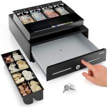 Tiroir Caisse 34x33x10 Cm- Compatible Caisse Enregistreuse Rj11- Ouverture Par Pression - Insert Amovible- Acropaq - Acropaq