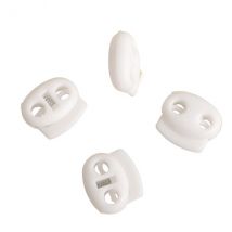 Serre-cordon Ovale - 4pcs 1,9cm X 1,7cm Blanc - My mercerie