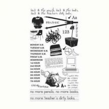 Transfert Rub On School Noir - Basicgrey