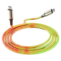 Cygnett Câble Usb-c Lumineux 1,2m Pour Charge Rapide 60w Et Transfert 480 Mbps Multicolore - Cygnett