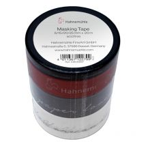 Masking Tape - 4 Rubans Adhésif - Blanc/gris/rouge/noir - Pour Aquarelle - Imperméable - 4 Tailles - Hahnemühle