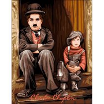 Canevas Antique Charles Chaplin Rafael Angelo 50x65cm - Megacrea DIY