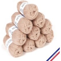 10 Pelotes De Laine - Bisque - 100% Acrylique - Bergère De France - Barisienne 7 - Bergere de France