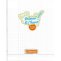 Cahier - 17x22 - Grands Carreaux - Poésie Et Chant - Polypro - 48 Pages - Transparent - Clairefontaine