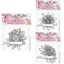 3 Tampons Transparents - Passion Passiflores - 9,5 X 6,5 Cm - Love in the moon