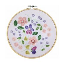Kit Diamond Painting fleurs Scintillantes - Rico Design Blanc