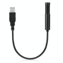 Microphone Usb Professionnel Stéréo Omnidirectionnel Noir Câble 15cm Yonis - Yonis